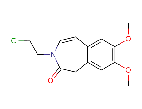 Molecular Structure of 85176-62-1 (2H-3-Benzazepin-2-one, 3-(2-chloroethyl)-1,3-dihydro-7,8-dimethoxy-)