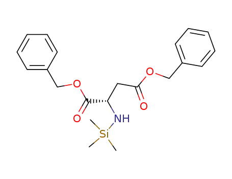 Molecular Structure of 72776-06-8 (L-Aspartic acid, N-(trimethylsilyl)-, bis(phenylmethyl) ester)