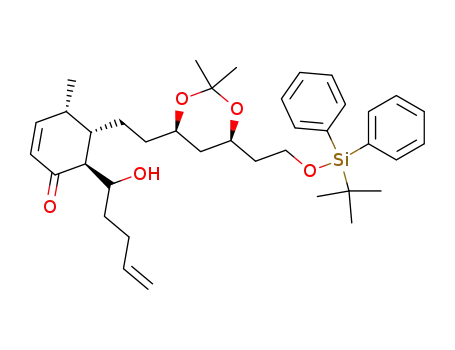 (4S,5S,6S)-5-(2-{(4R,6S)-6-[2-(tert-Butyl-diphenyl-silanyloxy)-ethyl]-2,2-dimethyl-[1,3]dioxan-4-yl}-ethyl)-6-(1-hydroxy-pent-4-enyl)-4-methyl-cyclohex-2-enone