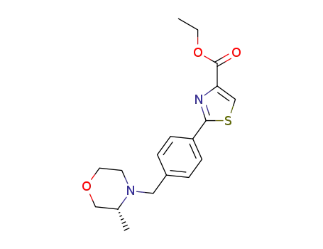(R)-2-(4-((3-methylmorpholine)methyl)phenyl)thiazole-4-carboxylic acid ethyl ester