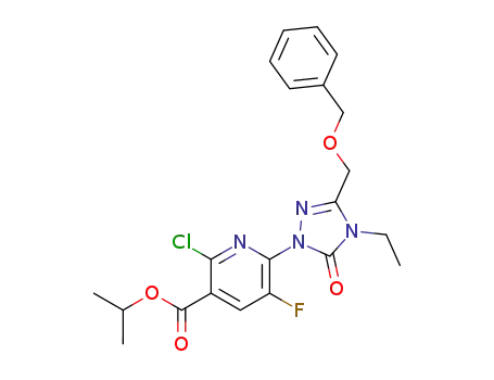 isopropyl 6-(3-((benzyloxy)methyl)-4-ethyl-5-oxo-4,5-dihydro-1H-1,2,4-triazol-1-yl)-2-chloro-5-fluoronicotinate
