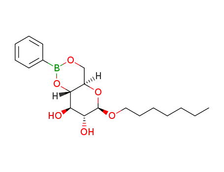 heptyl β-D-glucopyranoside 4,6-phenylboronate