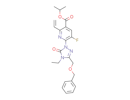isopropyl 6-(3-((benzyloxy)methyl)-4-ethyl-5-oxo-4,5-dihydro-1H-1,2,4-triazol-1-yl)-5-fluoro-2-vinylnicotinate