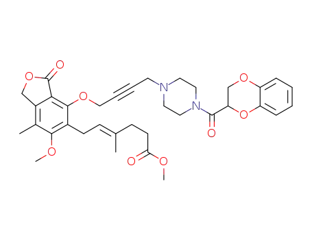 mycophenoyl methyl ester-7-(butynyloxy-N-(benzodioxylcarbonylpiperazine))
