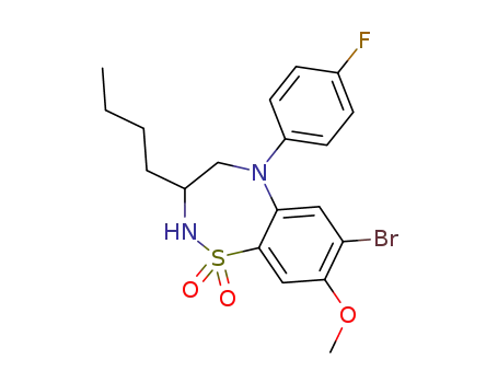 7-bromo-3-butyl-5-(4-fluorophenyl)-8-methoxy-2,3,4,5-tetrahydro-1,2,5-benzothiadiazepine 1,1-dioxide