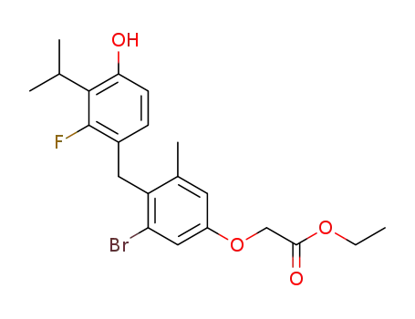 ethyl 2-(3-bromo-4-(2-fluoro-4-hydroxy-3-isopropylbenzyl)-5-methylphenoxy)acetate