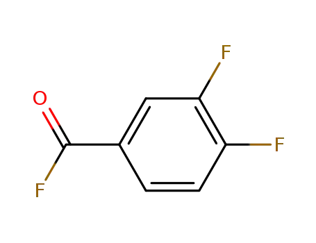 Molecular Structure of 127269-25-4 (Benzoyl fluoride, 3,4-difluoro- (9CI))