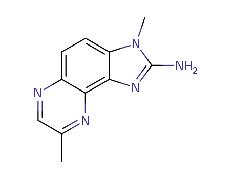 Molecular Structure of 77500-04-0 (2-AMINO-3,8-DIMETHYLIMIDAZO[4,5-F]QUINOXALINE)