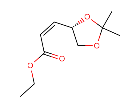 Molecular Structure of 91926-90-8 ((Z)-ETHYL-4,5-O-ISOPROPYLIDENE-(S)-4,5-DIHYDROXY-2-PENTENOATE)