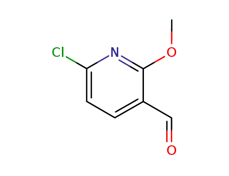 Molecular Structure of 95652-81-6 (6-chloro-2-methoxynicotinaldehyde)