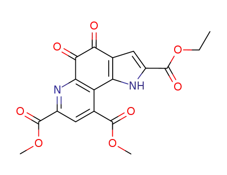 Molecular Structure of 80721-47-7 (7,9-DIMETHOXYCARBONYL-2-ETHOXYCARBONYL-1H-PYRROLO-[2,3-F]QUINOLINE-4,5-DIONE)