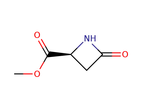 Molecular Structure of 100188-44-1 ((S)-4-Oxo-2-azetidinecarboxylicacidmethylester)