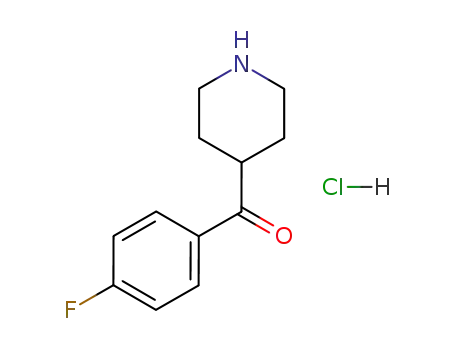 Molecular Structure of 25519-78-2 (4-(4-Fluorobenzoyl)piperidine hydrochloride)