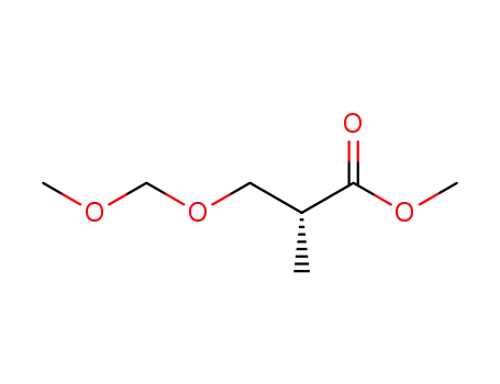 Molecular Structure of 112763-36-7 (Propanoic acid, 3-(methoxymethoxy)-2-methyl-, methyl ester, (2R)-)