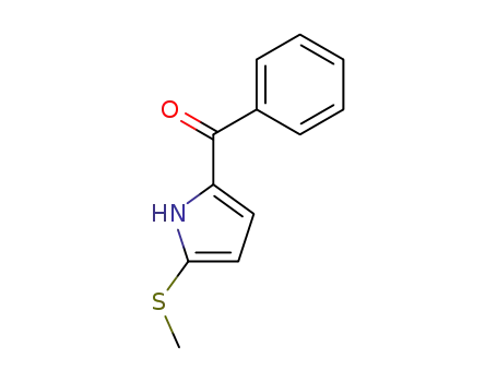 Molecular Structure of 80965-00-0 (Methanone, [5-(methylthio)-1H-pyrrol-2-yl]phenyl-)