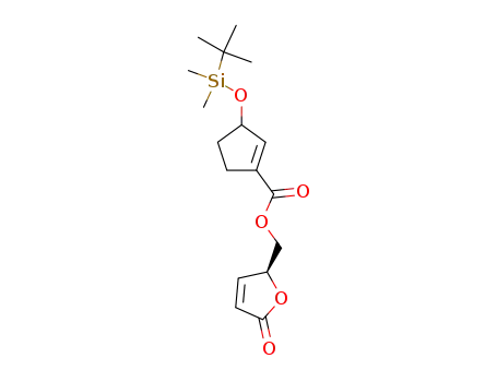 (-)-R-4-(3-tert-butyldimethylsilyloxycyclopent-1-ene-1-carbonyloxymethyl)but-2-en-4-olide