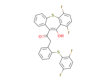 6,9-difluoro-11-<2-(2,5-difluorophenylthio)phenyl>acetyldibenzothiepin-10-ol