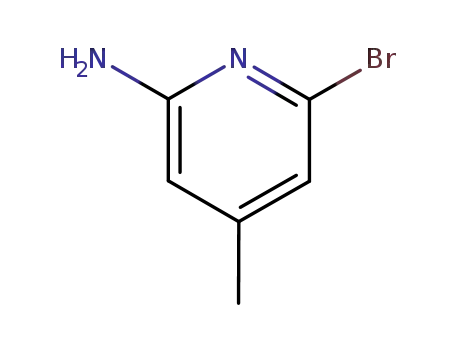 Molecular Structure of 73895-98-4 (2-Bromoo-4-methyl-6-aminopyridine)