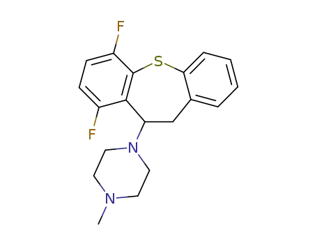 Molecular Structure of 77380-35-9 (6,9-Difluoro-10-(4-methylpiperazino)-10,11-dihydrodibenzo[b,f]thiepin)