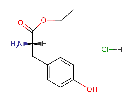 Molecular Structure of 4089-07-0 (Ethyl L-tyrosinate hydrochloride)