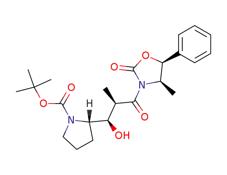 (4R,5S,2'R,3'R,2"S)-3-[3'-(N-tert-butoxycarbonyl-2"-pyrrolidinyl)-3"-hydroxy-2'-methylpropanoyl]-4-methyl-5-phenyl-2-oxazolidinone