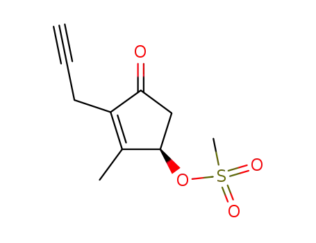 Molecular Structure of 95413-30-2 (Methanesulfonic acid (R)-2-methyl-4-oxo-3-(2-propynyl)-2-cyclopentenyl ester)