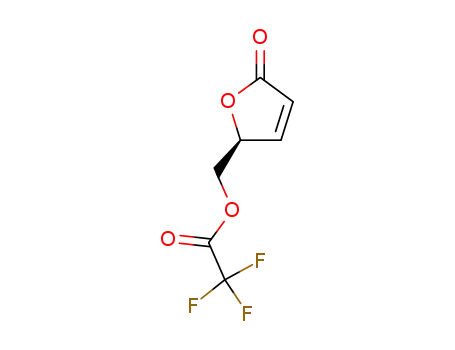 Molecular Structure of 139230-95-8 (Acetic acid, trifluoro-, (2,5-dihydro-5-oxo-2-furanyl)methyl ester, (S)-)