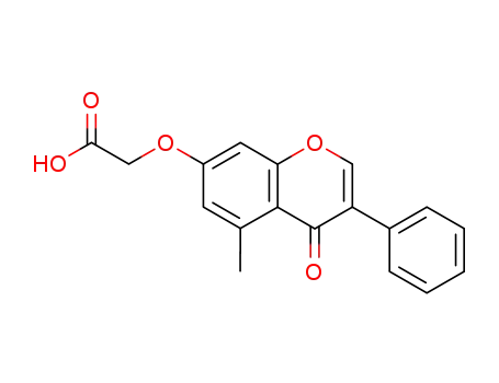 Molecular Structure of 112953-45-4 (Acetic acid, [(5-methyl-4-oxo-3-phenyl-4H-1-benzopyran-7-yl)oxy]-)
