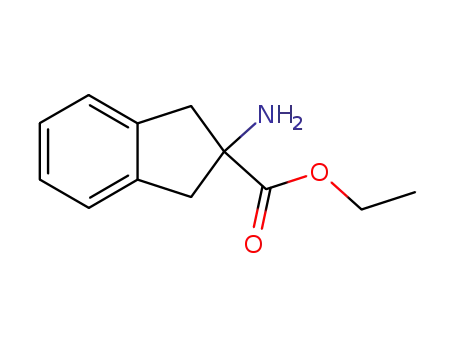 Molecular Structure of 141104-65-6 (1H-Indene-2-carboxylicacid,2-amino-2,3-dihydro-,ethylester(9CI))