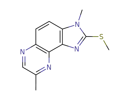 Molecular Structure of 108905-67-5 (3,8-dimethyl-2-(methylsulfanyl)-3H-imidazo[4,5-f]quinoxaline)