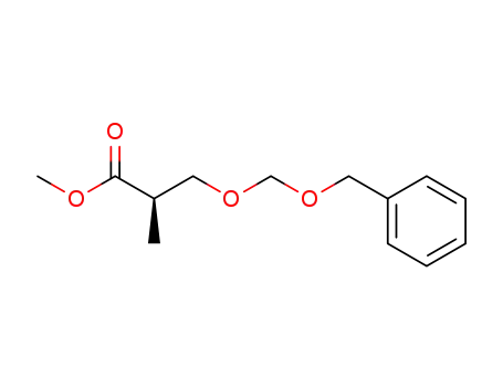 Molecular Structure of 116021-11-5 (Propanoic acid, 2-methyl-3-[(phenylmethoxy)methoxy]-, methyl ester,
(S)-)