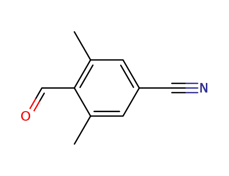 Molecular Structure of 157870-16-1 (Benzonitrile, 4-formyl-3,5-dimethyl- (9CI))