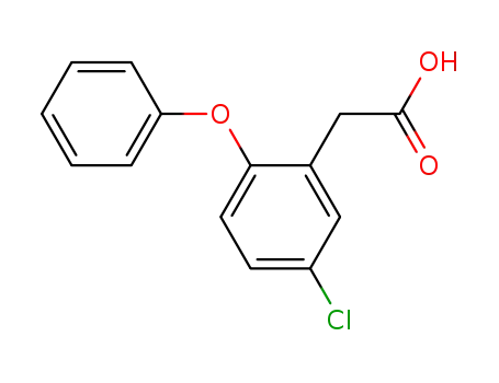 Molecular Structure of 70958-20-2 (5-Chloro-2-phenoxyphenylacetic acid)
