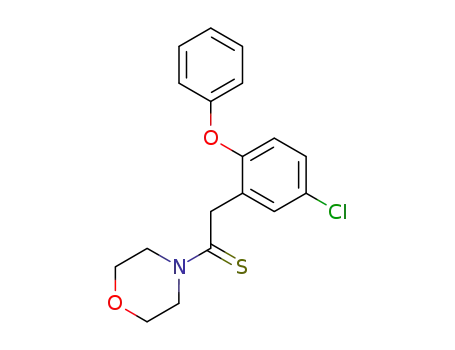 Molecular Structure of 70958-19-9 (2-(5-chloro-2-phenoxyphenyl)-1-Morpholinoethanethione)