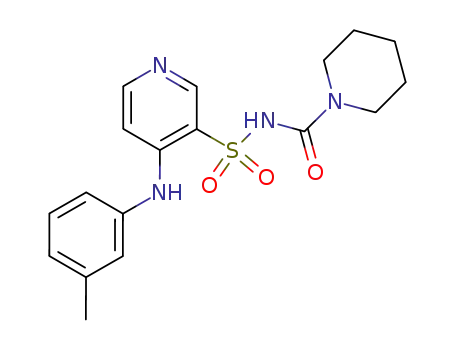 4-m-Tolylamino-pyridine-3-sulfonic acid (piperidine-1-carbonyl)-amide