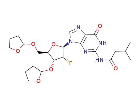 N2-isobutyryl-3',5'-di-O-tetrahydrofuranyl-2'-fluoro-2'-deoxyguanosine