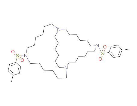 Molecular Structure of 63702-65-8 (1,8,15,22-Tetraazabicyclo[13.13.6]tetratriacontane,
8,22-bis[(4-methylphenyl)sulfonyl]-)