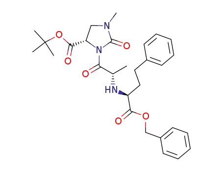tert-butyl (4S)-1-methyl-3-{(2S)-2-[N-((1S)-1-benzyloxycarbonyl-3-phenylpropyl)amino]propionyl}-2-oxo-imidazolidine-4-carboxylate