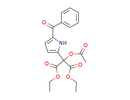 Propanedioic acid, (acetyloxy)(5-benzoyl-1H-pyrrol-2-yl)-, diethyl ester