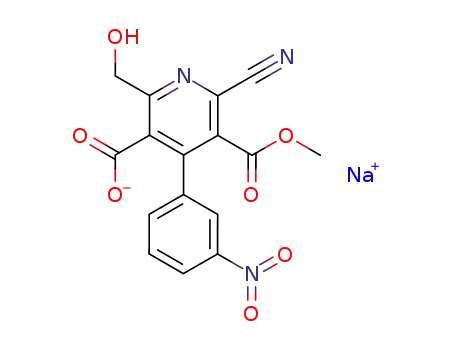 sodium 2-cyano-6-hydroxymethyl-3-methoxycarbonyl-4-(3-nitrophenyl)pyridine-5-carboxylate