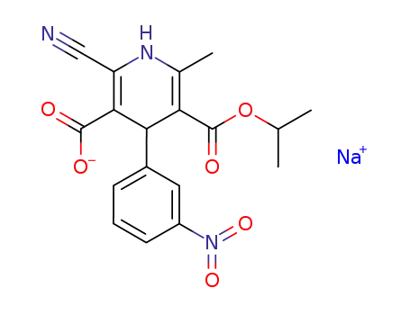 sodium 2-cyano-5-isopropoxycarbonyl-6-methyl-4-(3-nitrophenyl)-1,4-dihydropyridine-3-carboxylate