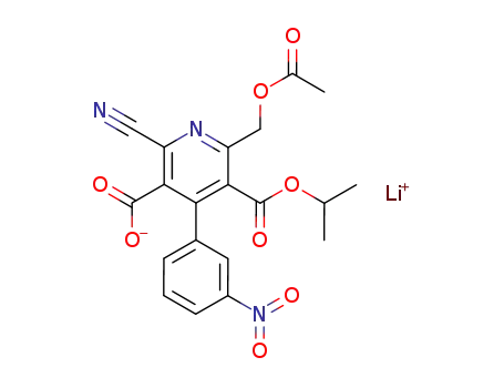 lithium 6-acetoxymethyl-2-cyano-5-isopropoxycarbonyl-4-(3-nitrophenyl)pyridine-3-carboxylate