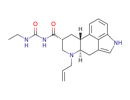 Molecular Structure of 85329-87-9 ((8beta,10xi)-N-(ethylcarbamoyl)-6-prop-2-en-1-ylergoline-8-carboxamide)