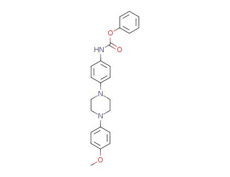 Molecular Structure of 74853-06-8 (4-([4-(4-METHYLOXY-PHENYL)-PIPERAZIN-1-YL]-PHENYL)-CARBAMIC ACID PHENYL ESTER)
