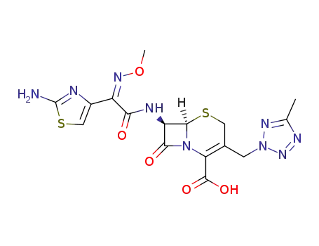 5-Thia-1-azabicyclo[4.2.0]oct-2-ene-2-carboxylicacid,7-[[(2Z)-2-(2-amino-4-thiazolyl)-2-(methoxyimino)acetyl]amino]-3-[(5-methyl-2H-tetrazol-2-yl)methyl]-8-oxo-,(6R,7R)-