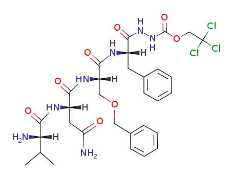 N'-((S)-2-{(S)-2-[(S)-2-((S)-2-Amino-3-methyl-butyrylamino)-3-carbamoyl-propionylamino]-3-benzyloxy-propionylamino}-3-phenyl-propionyl)-hydrazinecarboxylic acid 2,2,2-trichloro-ethyl ester