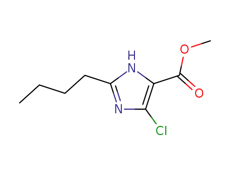 Molecular Structure of 124750-71-6 (methyl 2-butyl-5-chloro-1H-imidazole-4-carboxylate)