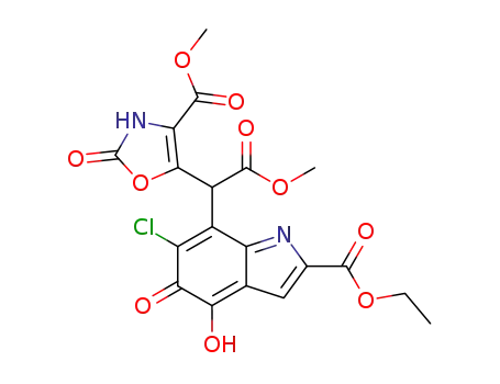 6-Chloro-4-hydroxy-7-[methoxycarbonyl-(4-methoxycarbonyl-2-oxo-2,3-dihydro-oxazol-5-yl)-methyl]-5-oxo-5H-indole-2-carboxylic acid ethyl ester