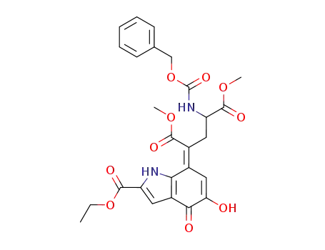 2-Benzyloxycarbonylamino-4-[2-ethoxycarbonyl-5-hydroxy-4-oxo-1,4-dihydro-indol-(7Z)-ylidene]-pentanedioic acid dimethyl ester