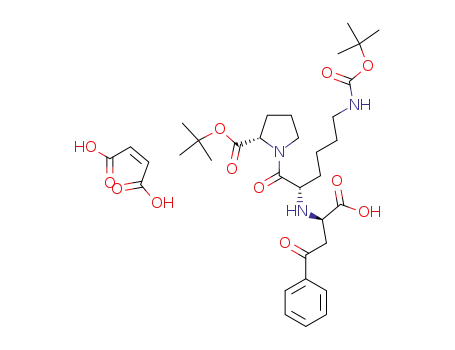 (S)-1-[(S)-6-tert-Butoxycarbonylamino-2-((R)-1-carboxy-3-oxo-3-phenyl-propylamino)-hexanoyl]-pyrrolidine-2-carboxylic acid tert-butyl ester; compound with (Z)-but-2-enedioic acid